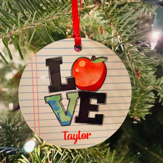 Teachers Christmas Ornament