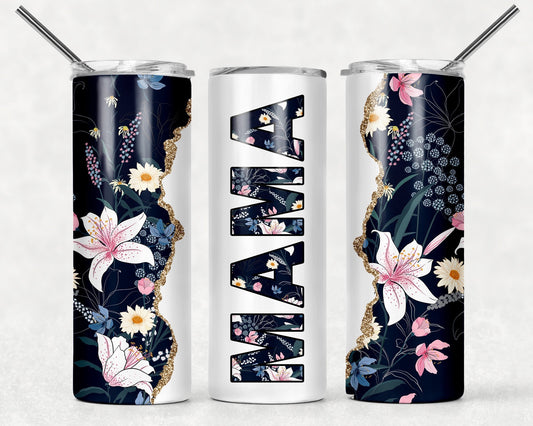 Mama Floral Stainless Steel Tumbler