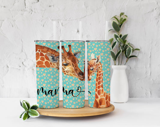Mama Giraffe Stainless Steel Tumbler