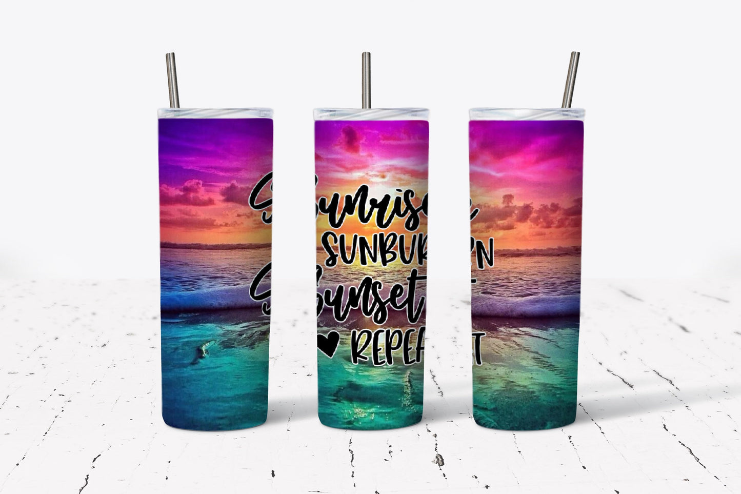 Sunrises Sunburn Stainless Steel Tumbler