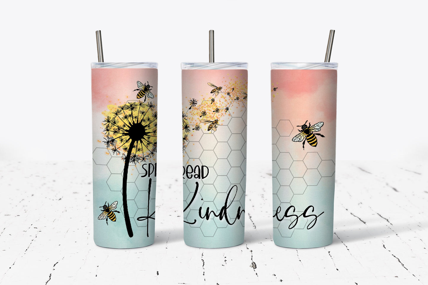 Spread Kindness Bee 20oz Stainless Steel Tumbler