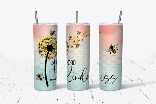 Spread Kindness Bee 20oz Stainless Steel Tumbler