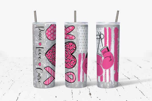 Cancer Fighting Boxing 20oz Stainless Steel Tumbler