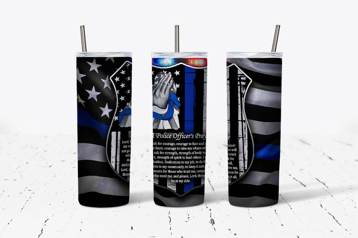 Back the Blue 20oz Stainless Steel Tumbler