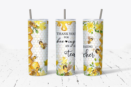 Bee Appreciation Teacher 20oz Stainless Steel Tumbler