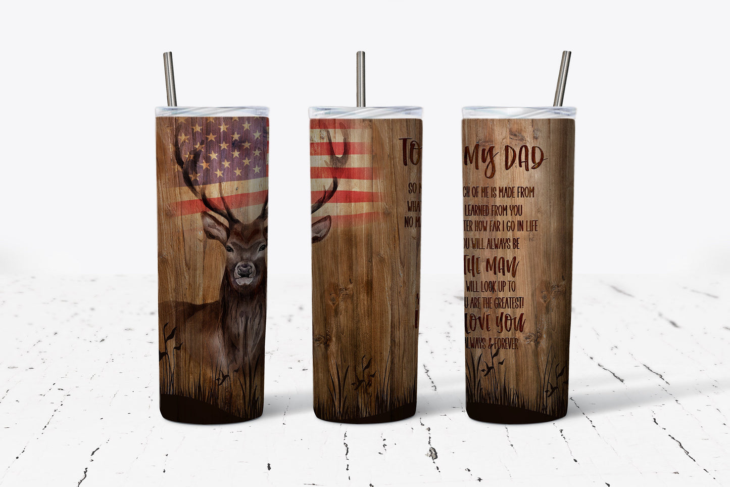 To my Dad 20 oz Stainless Steel Tumbler Fathers Day