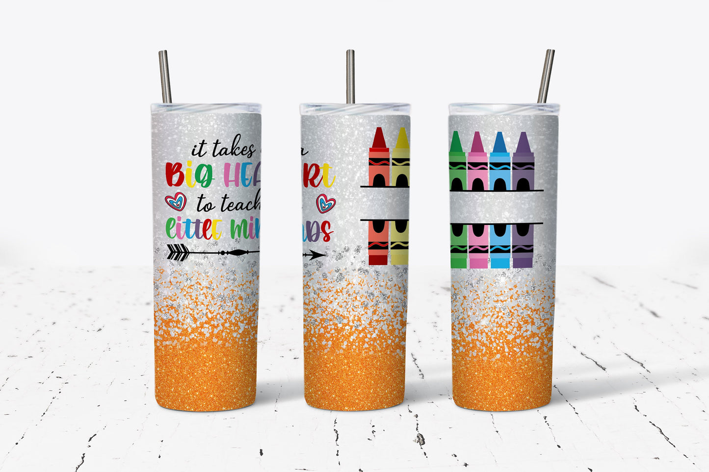 Personalized Teacher Quote with Crayon 20oz Stainless Steel Tumbler