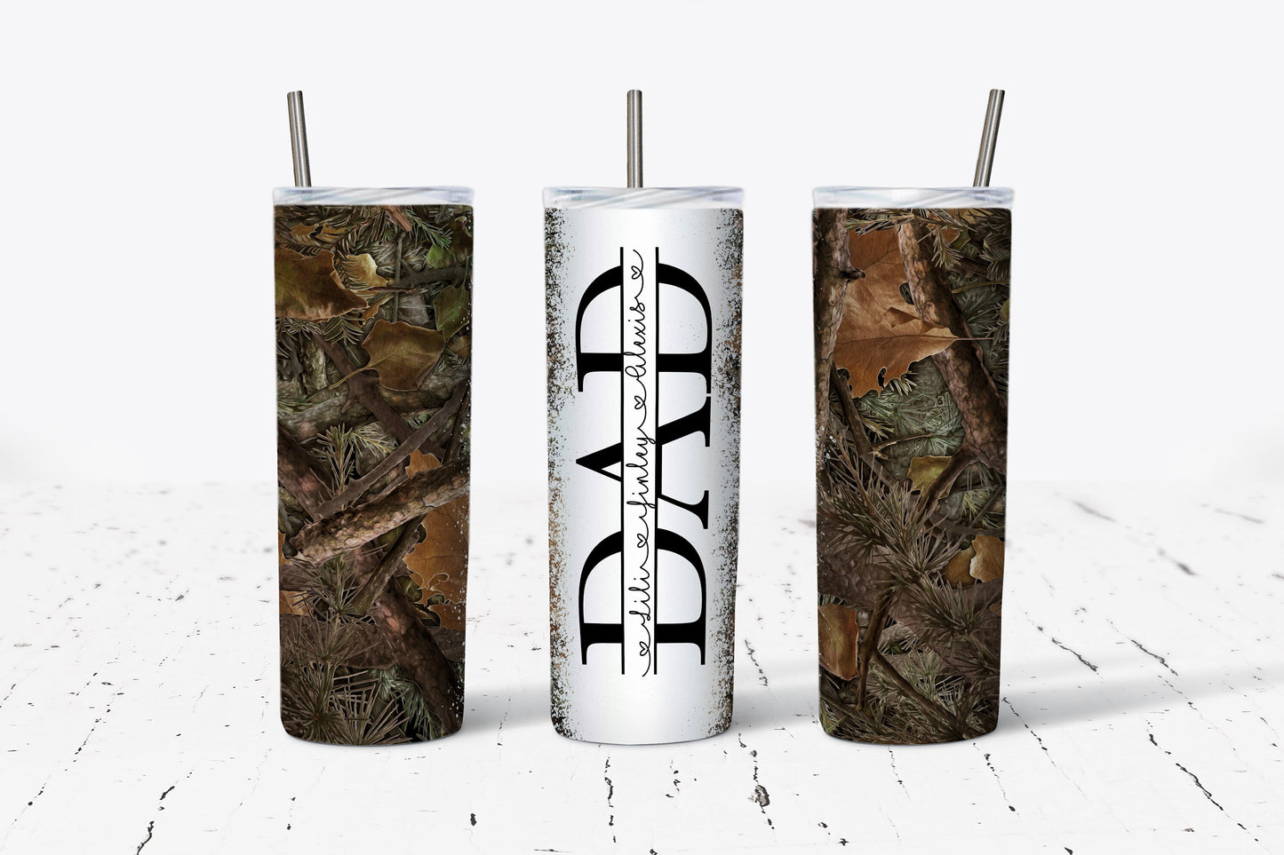 Dad Camo Father's Day Personalized 20oz Stainless Steel Tumbler