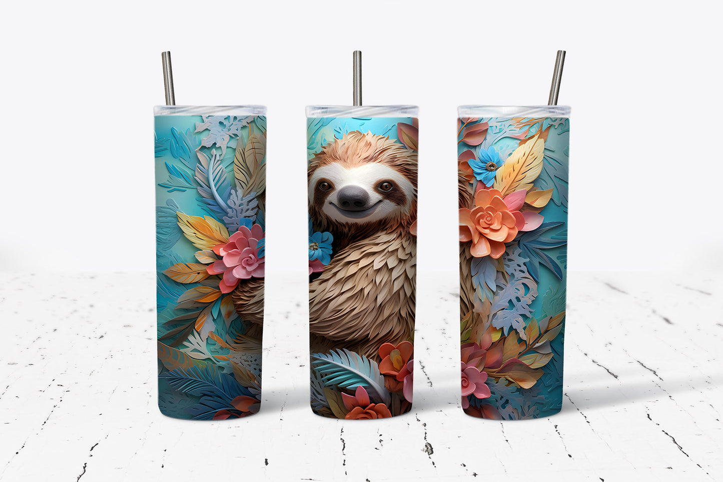 Sloth 20 oz Stainless Steel Tumbler