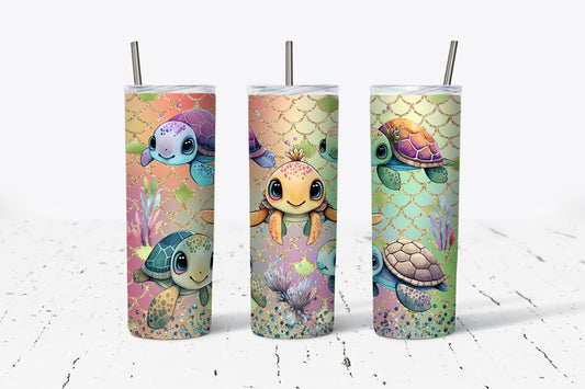 Adorable Turtle 20 oz Stainless Steel Tumbler