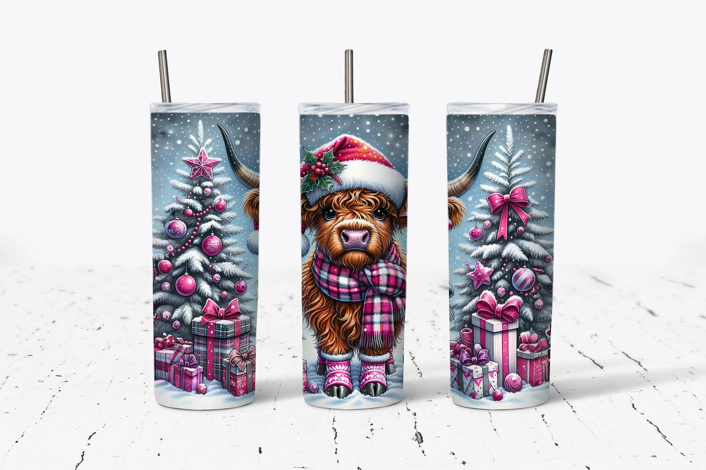 Festive Baby Highland 20 oz Stainless Steel Tumbler