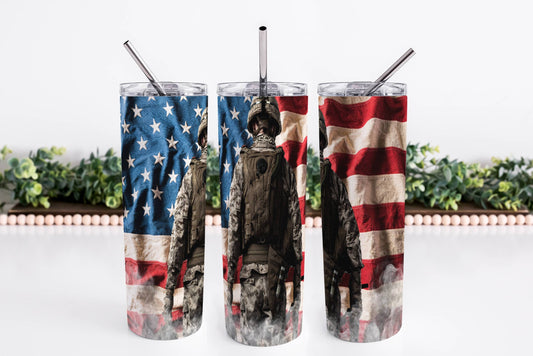 20oz American Soldier Tumbler