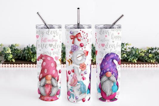 Valentine Gnome Stainless Steel Tumbler