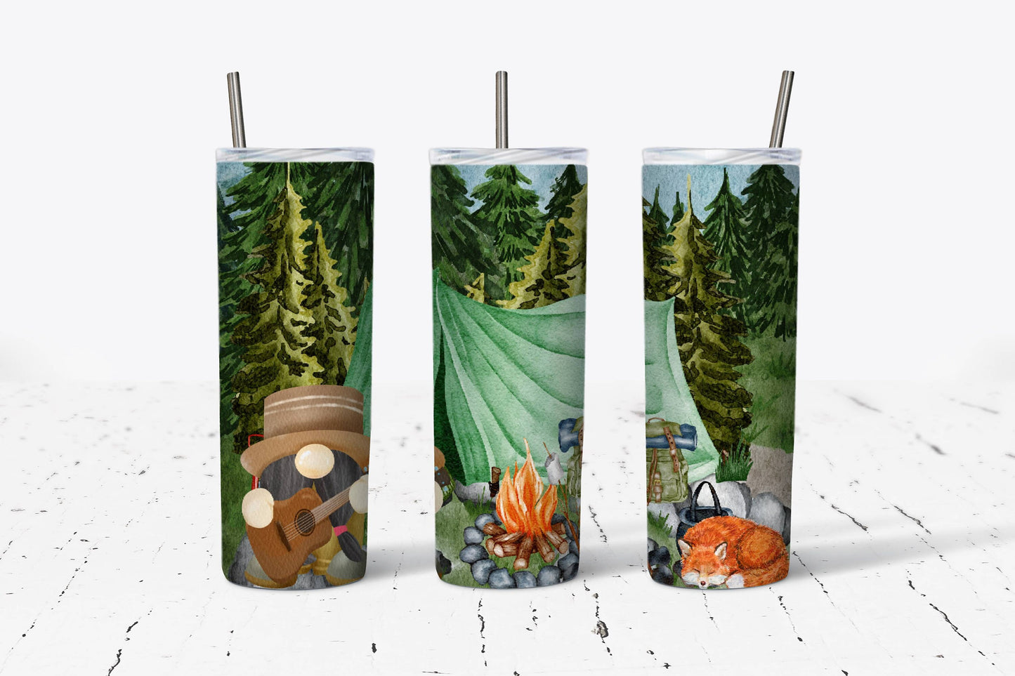 Camping Gnome 20oz Stainless Steel Tumbler