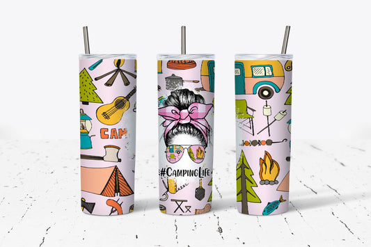 Camping Life 20oz Stainless Steel Mockup