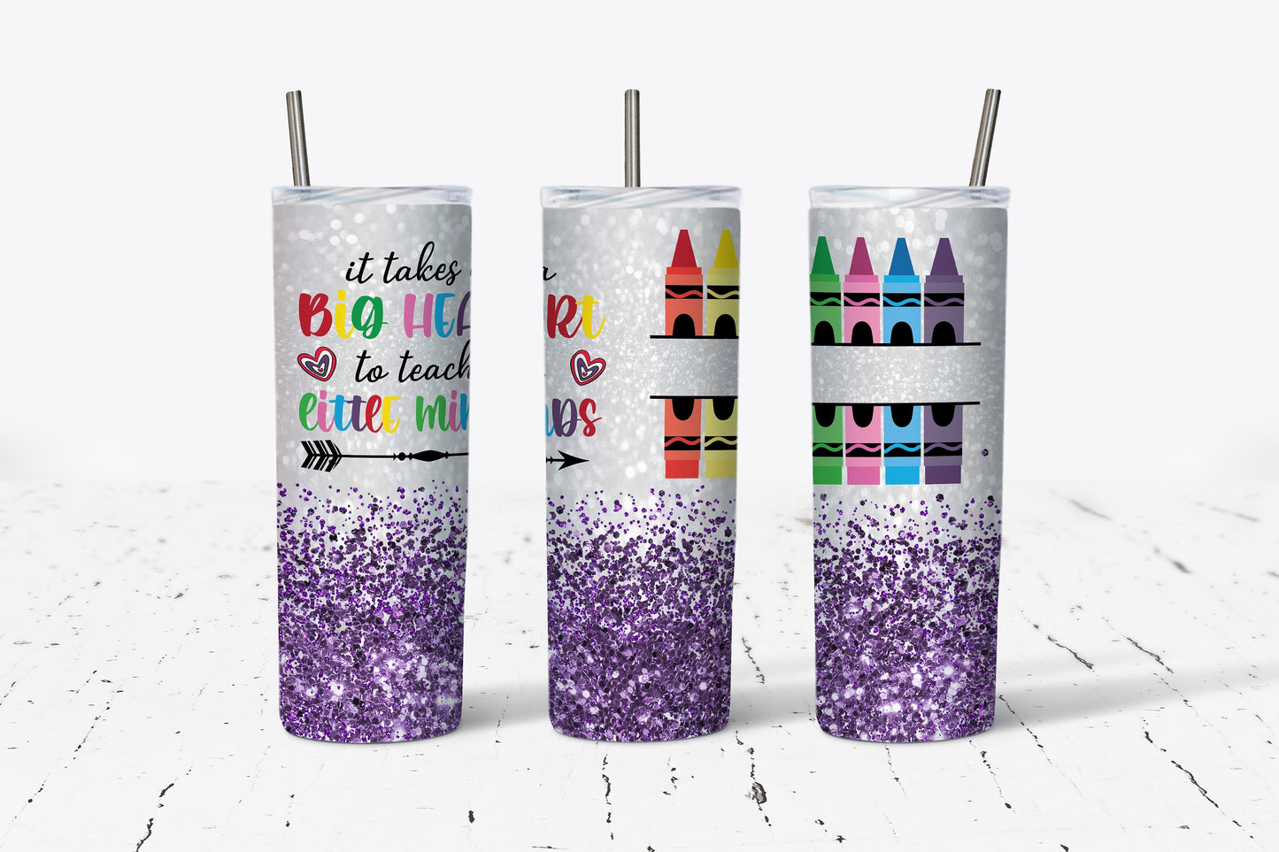 Personalized Teacher Quote with Crayon 20oz Stainless Steel Tumbler