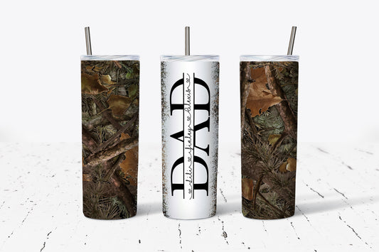 Dad Camo Father's Day Personalized 20oz Stainless Steel Tumbler