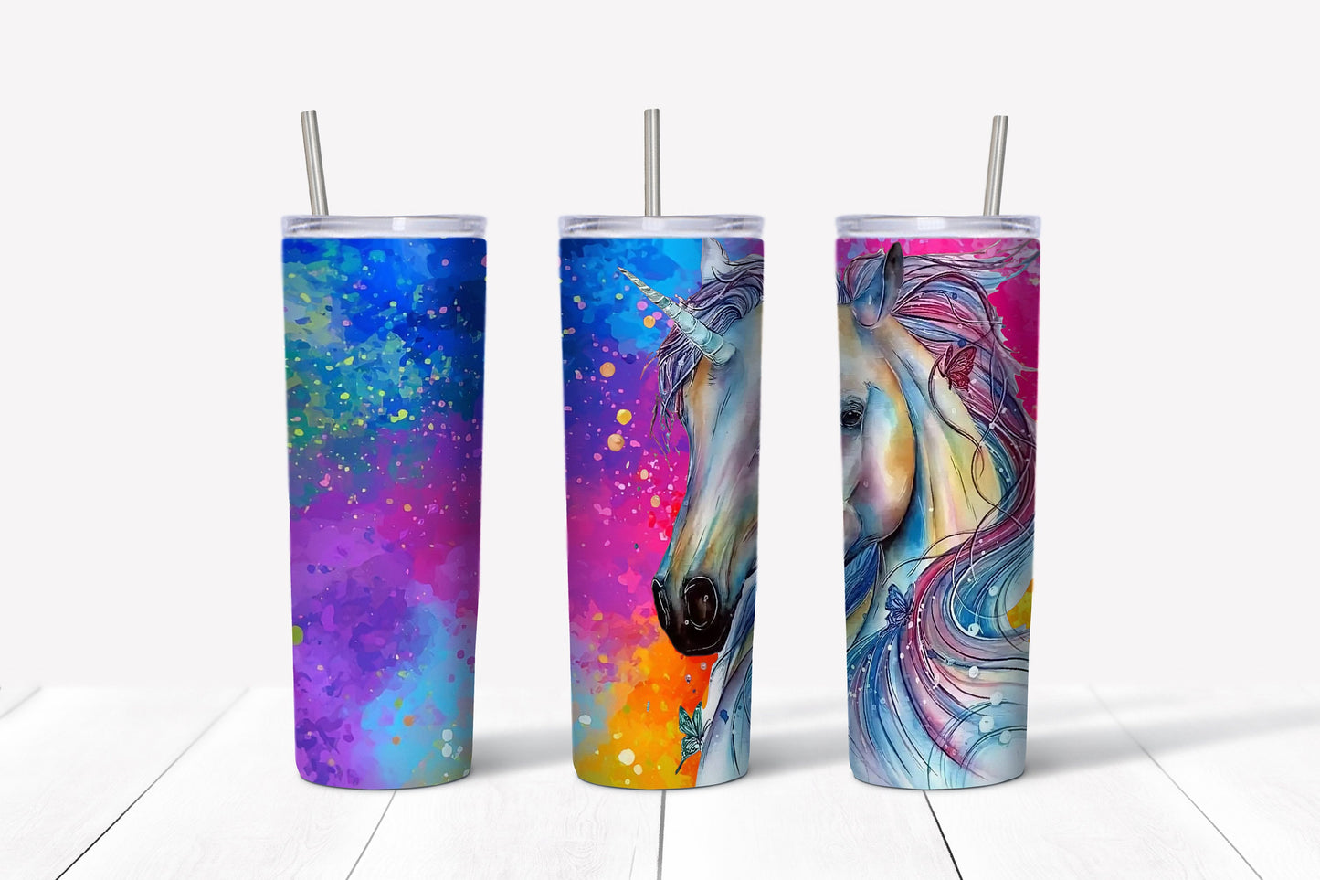 Watercolor Unicorn 20oz Stainless Steel Tumbler