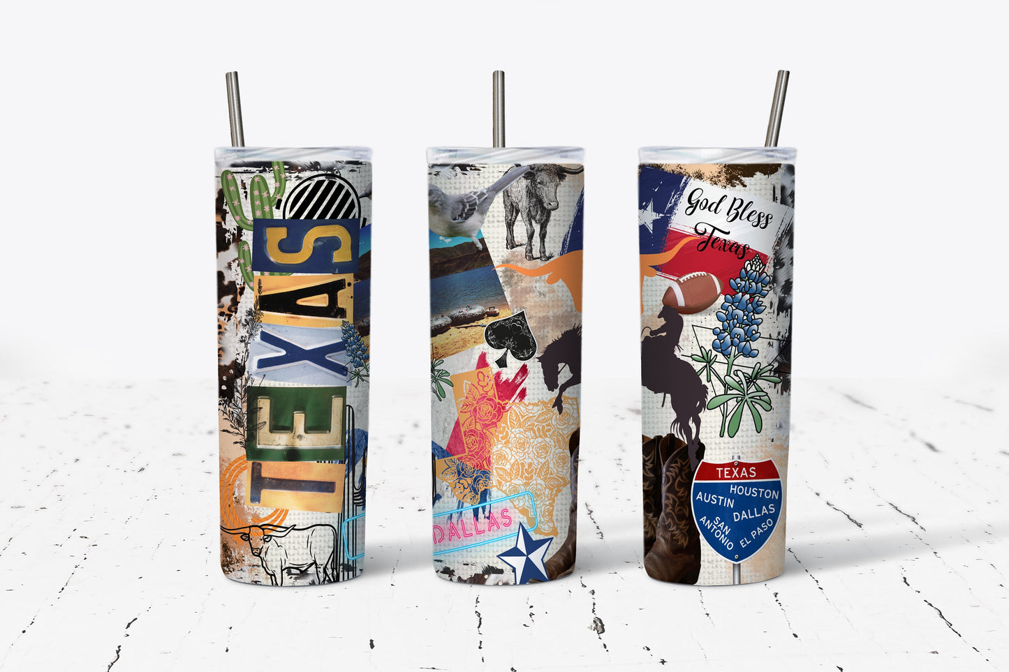 God Bless Texas 20oz Stainless Steel Tumbler