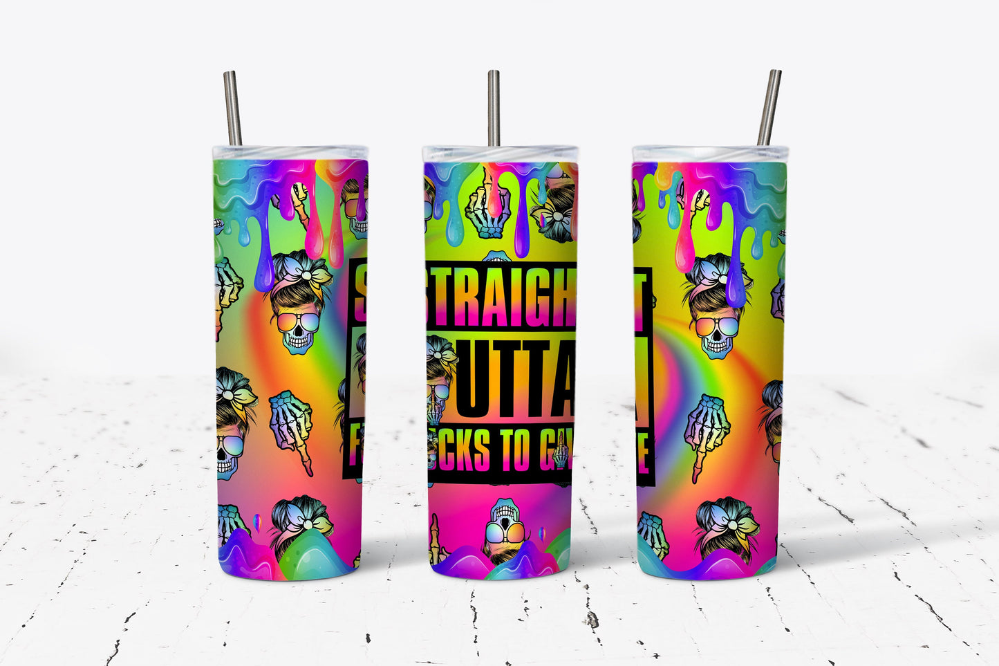 Straight out of Fucks to give 20oz Stainless Steel Tumbler