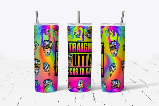 Straight out of Fucks to give 20oz Stainless Steel Tumbler