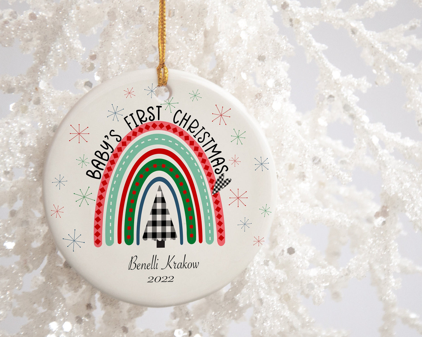 Baby's First Christmas Ceramic Personalized Ornament