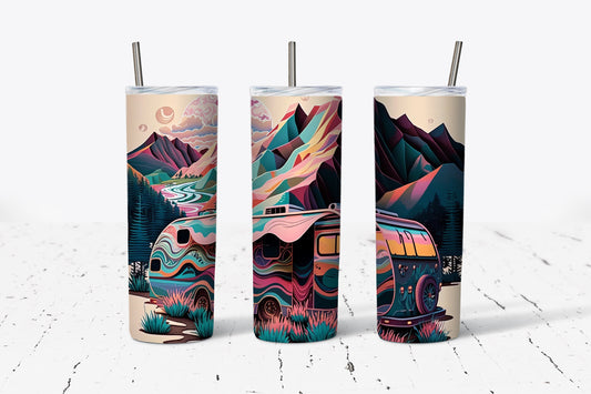 Camper Mountains 20 oz Stainless Steel Tumbler